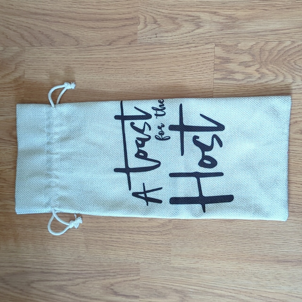 Canvas Wine Gift Bag- A Toast for the Host